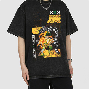 T-Shirt à manches courtes pour hommes, Streetwear, Harajuku, Hip Hop, surdimensionné, délavé, Anime Hunter X Hunter, graphique, été <span class=keywords><strong>2023</strong></span> - Product Image 4