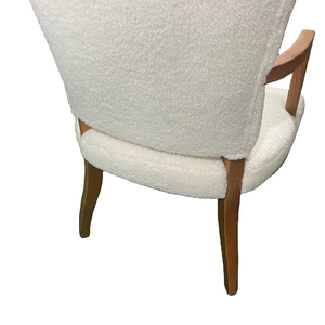 ห้องนั่งเล่นดีไซน์ใหม่กรอบไม้เนื้อแข็งเก้าอี้เท้าแขนหุ้มเบาะเก้าอี้พักผ่อนสไตล์วินเทจ - Product Image 3