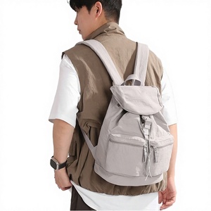 Custom Women's Candy Nylon Drawstring Closure Lightweight Portable Soft Handle <b>Backpack</b> Cell Phone Pocket Travel <b>Daily</b> Use - Product Image 4