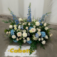 Custom Luxe Bloemenontwerp Kunstmatige Bloem Fabriek Gangpad Bloemenloper Arrangementen Decor Met Gemengde Kleuren Voor Trouwvloer