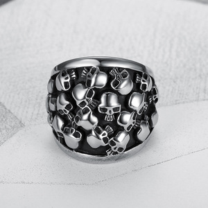 Aceworks Punk Gothic Style Geometric Rose Gold Plated Men's Trendy Stainless Steel <b>Statement</b> <b>Ring</b> | Durable Jewelry - Product Image 3