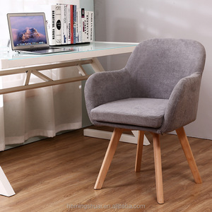 Pháp trang trí giọng ghế hiện đại màu hồng ghế gỗ bọc đệm dày phòng khách Ghế sofa đơn với chân gỗ - Product Image 4