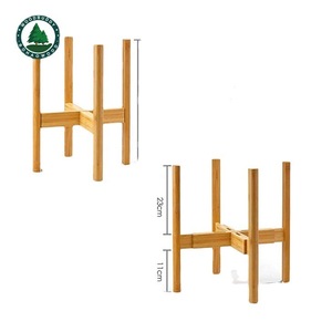 Soporte cilíndrico de madera maciza para plantas, soporte para macetas blancas, estante para flores de interior y exterior, soporte de almacenamiento para plantas - Product Image 4