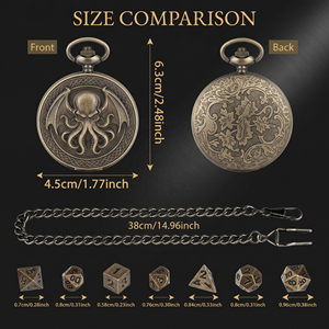 Superbe montre <span class=keywords><strong>de</strong></span> poche Cthulhu, dés en métal bronze, mini-dés pour jeux <span class=keywords><strong>de</strong></span> rôle - Product Image 2