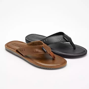 Oem Mannen Business Stijl Slides Groothandel Zomer Open Teen Thong Slippers Strand Sandalen Casual Leren Slippers - Product Image 3