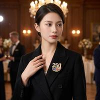 Broche plaquée alliage 2026 pour le 250e anniversaire des États-Unis, épinglette patriotique drapeau américain, cadeau de bijoux pour la fête du 4 juillet, Jour de l'Indépendance