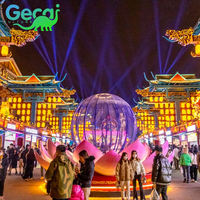 Lanternes en soie géantes personnalisées en usine, à lumière variable, en forme de dragon chinois, pour la décoration des festivals du Nouvel An et de la mi-automne