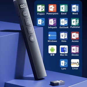 ตัวชี้เลเซอร์ไร้สายแบบ USB 2.4G สำหรับพรีเซนเตอร์ <span class=keywords><strong>Powerpoint</strong></span> PPT รีโมทคอนโทรลตัวชี้เลเซอร์แบบคลิกเกอร์ CO2ปากกาเลเซอร์ - Product Image 1