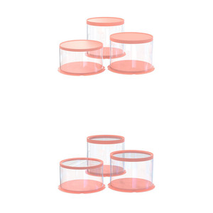Plastic Boxes 4 Inches PET Plastic Round Wedding Transparent Tall Clear Cake Packaging Boxes