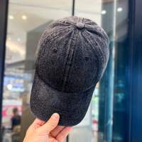 Casquettes de baseball en denim lavé, nouveauté, vente en gros de casquette à visière bleue unie à 6 panneaux, casquette de baseball ajustable vierge avec logo personnalisé