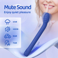 Vibrador de Silicona de 10 Velocidades para Mujer, Tipo Largo: Vibración Suave y Silenciosa para el Punto G, Orgasmo y Masturbación
