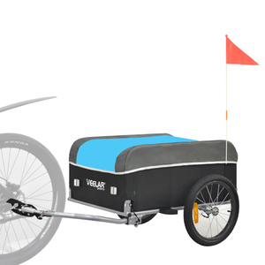 <span class=keywords><strong>Remorque</strong></span> pliable de chariot de bicyclette de <span class=keywords><strong>remorque</strong></span> de chariot de bicyclette avec l'<span class=keywords><strong>attelage</strong></span>, roues de 16 pouces, charge maximum de 110 livres-noir - Product Image 3