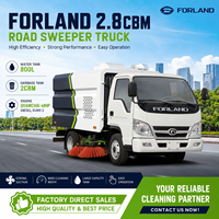 Truk Penyapu Jalan Vakum Foton Forland 48HP Diesel dengan Semprotan Air