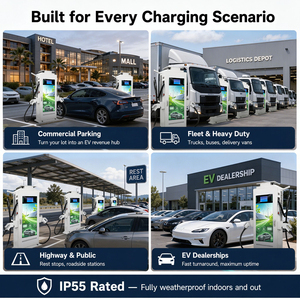 Station de <span class=keywords><strong>recharge</strong></span> DC pour véhicules <span class=keywords><strong>électrique</strong></span>s Deedian 60KW 120KW 160KW à montage au sol, CCS2 GBT CHAdeMO OCPP, chargeur commercial rapide, vente en gros, grand écran - Product Image 6
