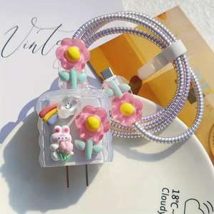 Vente directe usine – Housse de protection en plastique pour câble de charge et de données, design cœur, organisateur de câbles, enrouleur anti-casse, haut de gamme - Product Image 4