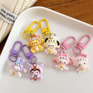 Мультяшный брелок из смолы Sannrio, милый студенческий рюкзак, вешалка, сумка, аксессуары, подарки на день рождения, мобильный телефон, подвеска на шнурке - Product Image 1
