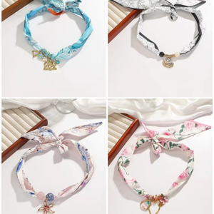 ผ้าพันคอดั้งเดิมจินนี่จี้สแตนเลสหินธรรมชาติที่มีเสน่ห์สร้อยคอพิมพ์ลายรูปหัวใจสายรัดผมของผู้หญิง - Product Image 1