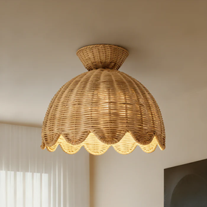 Lustre en <span class=keywords><strong>rotin</strong></span> en forme de <span class=keywords><strong>fleur</strong></span> sur mesure 2026, lampe suspendue en <span class=keywords><strong>rotin</strong></span>, <span class=keywords><strong>abat</strong></span>-<span class=keywords><strong>jour</strong></span> décoratif pour lampes de plafond - Product Image 1