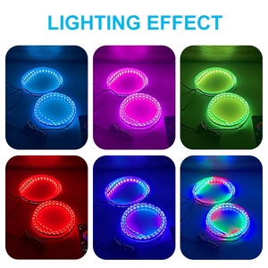 Ip67 papan dekorasi Led pintu mobil, Strip lampu Led Pedal kaki dekorasi peringatan lari pintu mobil Remote Control DIY fleksibel warna-warni tahan air - Product Image 4