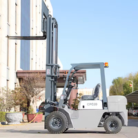 En Uygun Fiyatlı Powston Üç Kademeli Mastlı Arazi Forklifti Dengeli Yük Taşıyıcılı Dizel İçten Yanmalı Forklift
