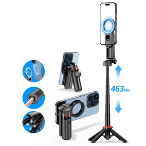 Nouveauté F08 463mm Mini Perche à Selfie Magnétique Amovible à Ouverture par Pression avec Télécommande Quadripode - Product Image 6