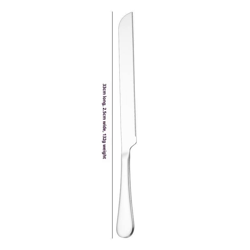 [Extra Long] Argent - Couteau à gâteau