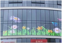 Écran LED Transparent IP66 Facile à Installer XQD, Affichage en Grille de Rideau, Mur en Verre pour Hôtels, Extérieur d'Aéroports, Signalisation d'Orientations, Ascenseurs