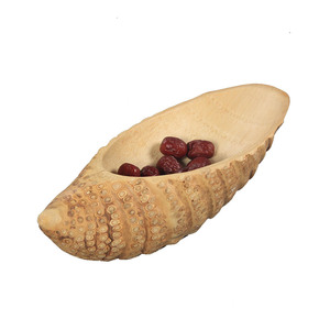 Bamboo <b>Root</b> Carving Fruit Plate Handmade Wooden Pattern Serving Tray Home Use - Product Image 5