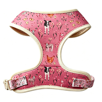 Collar para Mascotas Zopet, Diseño de Lujo con Estampado Floral, Poliéster Moderno, Personalizado con Dibujos Animados, para Perros y Gatos