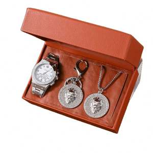 Teacher's Day Three-Piece Glass <b>Watch</b> Necklace Keychain Set Promotional Novelty Modern Simple Digital Printing Holiday Gift - Product Image 5