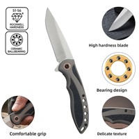 Couteau pliant multifonctionnel de qualité industrielle pour l'extérieur, avec poignée en oxyde d'aluminium et lame 3CR, couteau de poche portable