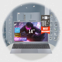 Laptop Tipis 14 inci 6G 8GB RAM 256GB 512GB SSD Notebook Ringan Cpu N4000 Panel IPS Colokan US Baru Ordinateur Portable