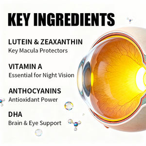 Gummies à l'ester de lutéine, nutritifs pour la santé des yeux, collations pour enfants, complément nutritionnel quotidien, lutéine, zéaxanthine, vitamine <span class=keywords><strong>A</strong></span>, doux - Product Image 3