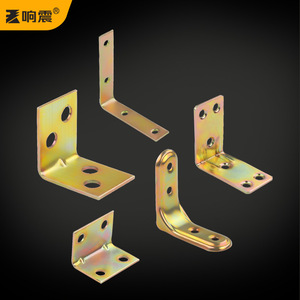 Support d'angle en acier galvanisé à 90 degrés, couleur zinc, pour quincaillerie de mobilier - Product Image 1