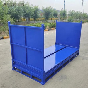 Caja de almacenamiento de <span class=keywords><strong>metal</strong></span> sólido grande, contenedor de almacenamiento industrial apilable, recubierto de polvo, plegable, en venta - Product Image 4