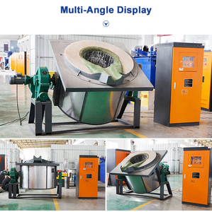 Judian 500KG 750KG Four de fusion industriel des métaux Induction <span class=keywords><strong>creuset</strong></span> en aluminium fonderie à vendre Poê<span class=keywords><strong>le</strong></span> électrique en fonte d'aluminium - Product Image 2