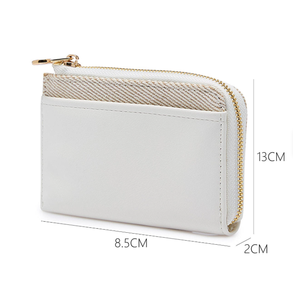 Cartera pequeña para mujer, personalizada, de imitación de lona, de cuero PU, tarjetero, monedero - Product Image 3