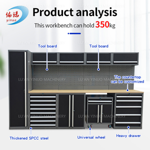 Yüksek kalite ucuz çok yönlü atölye garaj Metal takım dolabı aracı sepeti araba tamir çekmeceli çalışma masası - Product Image 3