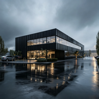 Centre d'expérimentation en structure acier haut de gamme - Bâtiment métallique préfabriqué moderne pour l'interaction de marque