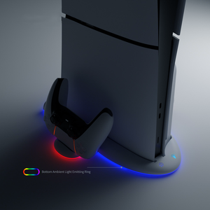 Base de Carga para Control de <span class=keywords><strong>Consola</strong></span> Delgada con Luz RGB Colorida para <span class=keywords><strong>PS5</strong></span>, <span class=keywords><strong>Precio</strong></span> de Fábrica - Product Image 3