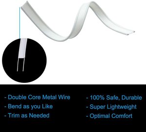 ลวดสะพานจมูกแกนคู่เดี่ยวและบาร์สะพานจมูกสำหรับอุปกรณ์เสริมหน้ากาก - Product Image 3