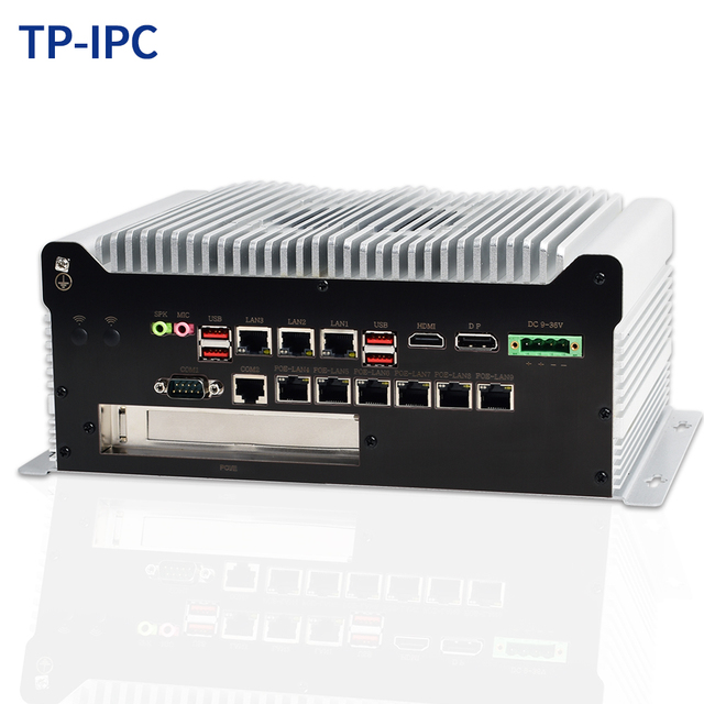 Industrial Box PC with 9 LAN PCIE X16 Support 770 Graphics Edge Computing for Machine Visual Automatic Control