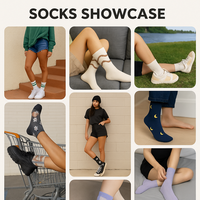 Chaussettes de compression sportives personnalisées, écologiques, durables, respirantes, à séchage rapide, chaussettes de cyclisme à motif 3D, tricotées