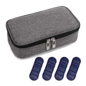 Portable Luxury Outdoor Reusable Insulin Cooler <b>Bag</b> with Zipper Closure Large Capacity Durable Storage for Insulin and <b>Ice</b> <b>Pack</b> - Product Image 5