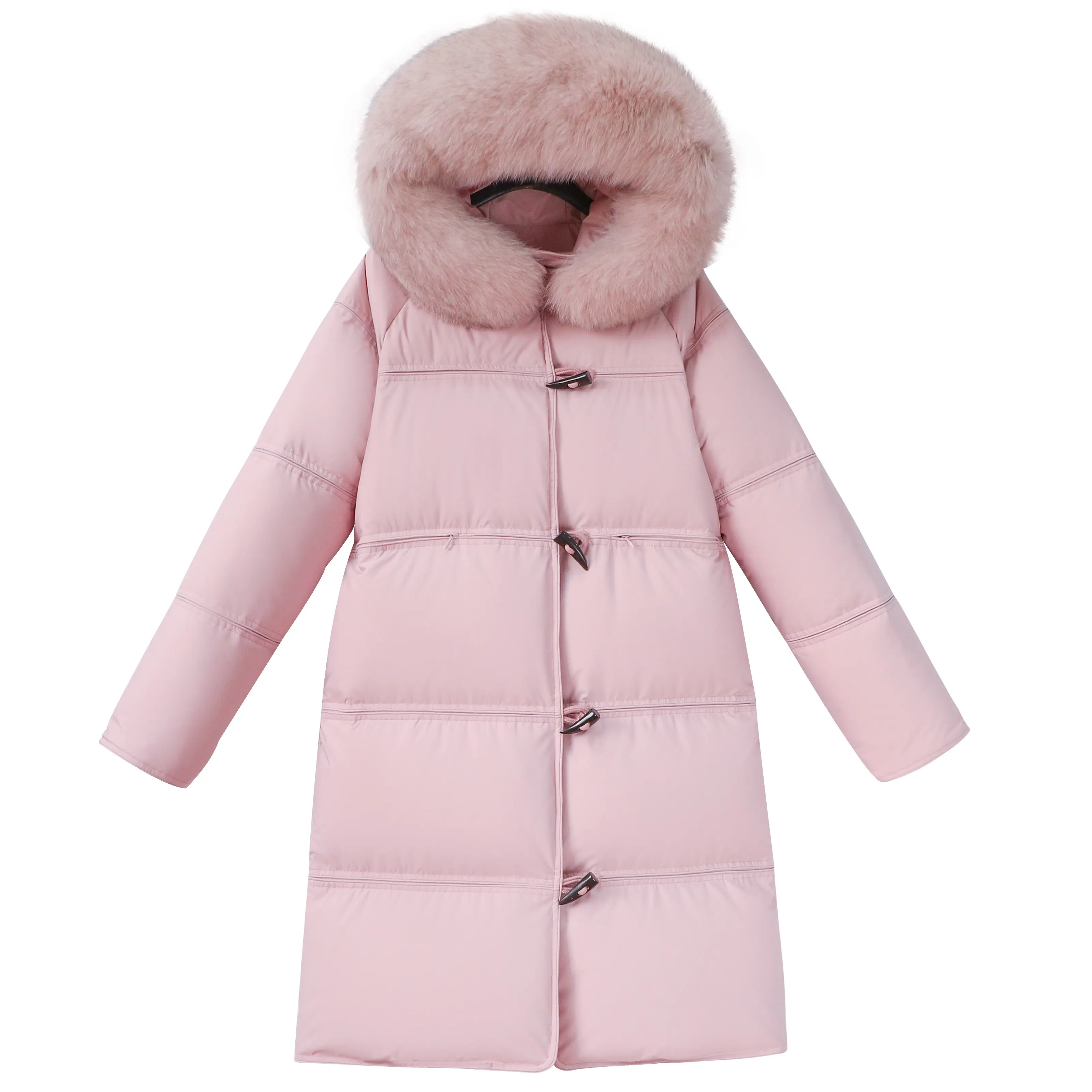 2022 High Quality Wholesale Cute Baby Boys Girls Hooded Fur Zipper Warm Light Petite Custom Coats Down Winter Jacket Women