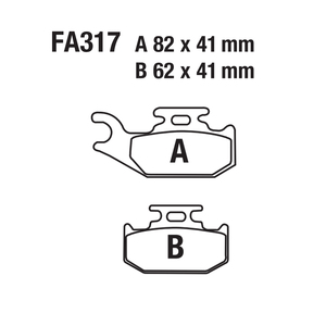 Plaquettes de frein à disque de moto pour FA317 FA414 CAN AM <span class=keywords><strong>BOMBARDIER</strong></span> CANNONDALE JOHN DEERE ATV SUZUKI Ryker 600 <span class=keywords><strong>900</strong></span> Ace - Product Image 4