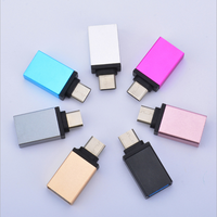 Mini Convertidor Tipo C USB 3.1 Macho a USB 3.0 Hembra Adaptador Conector OTG con Carcasa de Metal para Teléfono Celular y Notebook