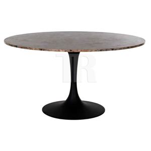 Tables de salle à manger de luxe en marbre rond avec pieds en fonte, design européen, pour la restauration, en vente - Product Image 1
