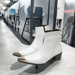 Botas Formales de Tobillo para Hombre, de Cuero Genuino, con Punta de Acero, Cierre de Cremallera, Blancas, para Bodas y Fiestas - Product Image 2