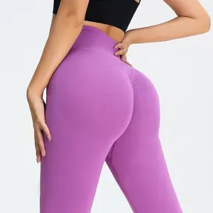 High Waist Tight Stretch Running Yoga Pants Nude Sports Fitness Women Gym Pants Elastic Butt Lift Leggings